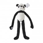 Panda en peluche avec mains velcro et logo sur étiquette couleur multicolore première vue