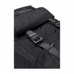 Sac à dos pour PC 15” en RPET avec rabat et poche magnétique couleur noir sixième vue