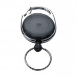 Porte-clés mousqueton avec clip extensible couleur noir deuxième vue