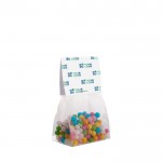 Sachet de bonbons fruités avec en-tête personnalisé 50g couleur transparent vue principale