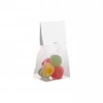 Sachet de bonbons acidulés avec en-tête personnalisable 50g couleur transparent deuxième vue