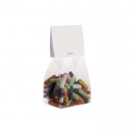 Sachet de bonbons en sac avec en-tête personnalisé 100g couleur transparent deuxième vue