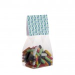 Sachet de bonbons en sac avec en-tête personnalisé 100g couleur transparent vue principale