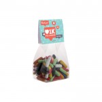 Sachet de bonbons en sac avec en-tête personnalisé 100g couleur transparent