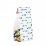 Sachet de bonbons avec carton personnalisé 100g couleur transparent vue principale