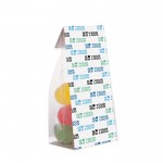 Sachet de bonbons acidulés avec carton personnalisable 100g couleur transparent vue principale