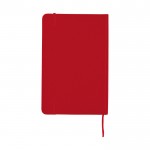 Carnet de notes personnalisé A4 couleur rouge vue de derrière