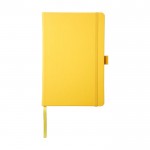 Carnet de notes à feuilles de couleur crème couleur jaune deuxième vue frontale