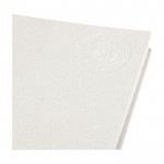 Carnet de notes personnalisé en carton recyclé couleur blanc cassé vue détail 1