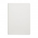 Carnet en papier-pierre imperméable B6 avec pages lignées couleur blanc deuxième vue frontale