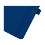 Carnet en plastique recyclé de l´océan A5 feuilles lignées couleur bleu marine vue détail 1