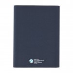 Porte-documents en polyester recyclé, porte-cartes et mobile couleur bleu marine deuxième vue arrière