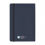 Carnet écologique avec stylo intégré et pages lignées couleur bleu marine deuxième vue arrière