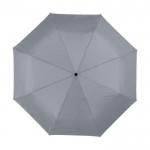 Parapluie pliant à fermeture automatique couleur gris deuxième vue frontale