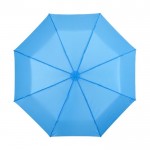 Petit parapluie personnalisé pliable couleur bleu ciel vue frontale