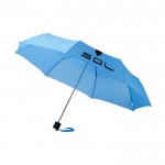 Petit parapluie personnalisé pliable couleur bleu ciel vue impression sérigraphie