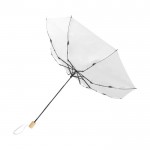 Parapluie manuel 8 panneaux pliable en polyester recyclé Ø96 couleur blanc deuxième vue