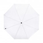 Parapluie manuel 8 panneaux pliable en polyester recyclé Ø96 couleur blanc deuxième vue frontale