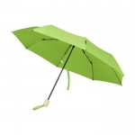 Parapluie manuel 8 panneaux pliable en polyester recyclé Ø96 couleur vert lime