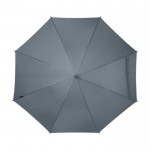 Parapluie automatique en pongé recyclé avec 8 panneaux Ø85 couleur gris deuxième vue frontale