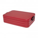 Grande boîte à lunch publicitaire en plastique couleur rouge