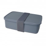 Boîte à lunch publicitaire en plastique recyclé couleur bleu gris