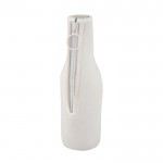 Housse pour bouteille en néoprène avec logo couleur blanc