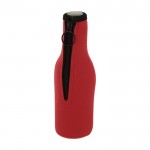 Housse pour bouteille en néoprène avec logo couleur rouge