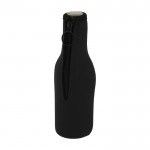 Housse pour bouteille en néoprène avec logo couleur noir