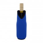 Housse pour bouteille de vin extensible couleur bleu roi troisième vue