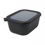 Grande lunch box multi-usage rectangulaire couleur noir deuxième vue