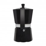 Machine à café italienne au design classique couleur noir deuxième vue de derrière