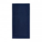 Serviette douce et épaisse en coton 550 g/m2 couleur bleu marine deuxième vue frontale