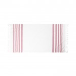 Paréo serviette bicolore en coton 180 g/m2 couleur rouge première vue