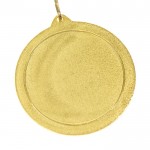 Médaille en métal avec ruban couleur doré deuxième vue
