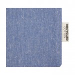 Sac moyen en coton recyclé GRS à cordon de serrage 150 g/m² couleur bleu vue détail 1