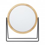 Miroir personnalisé avec logo pivotant couleur naturel deuxième vue de face