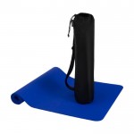 Tapis de yoga antidérapant de 6 mm en plastique recyclé couleur bleu