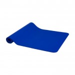 Tapis de yoga antidérapant de 6 mm en plastique recyclé couleur bleu deuxième vue