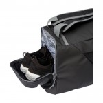 Sac à dos de sport recyclé résistant à l´eau multi-poches couleur noir quatrième vue