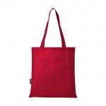 Sac à provisions en polyester recyclé avec anses 80g/m² couleur rouge deuxième vue arrière