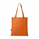 Sac à provisions en polyester recyclé avec anses 80g/m² couleur orange deuxième vue arrière