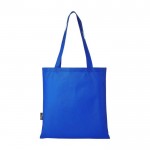 Sac à provisions en polyester recyclé avec anses 80g/m² couleur bleu roi deuxième vue arrière