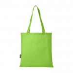 Sac à provisions en polyester recyclé avec anses 80g/m² couleur vert lime deuxième vue arrière