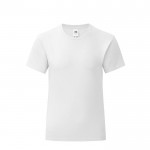 T-shirt pour petite fille coton 150 g/m2 couleur blanc