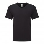 T-shirt publicitaire col en V coton 150 g/m2 couleur noir