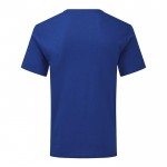 T-shirt publicitaire col en V coton 150 g/m2 couleur bleu première vue