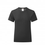 T-shirt pour petite fille coton 150 g/m2 couleur noir