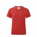 T-shirt pour petite fille coton 150 g/m2 couleur rouge