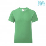 T-shirt pour petite fille coton 150 g/m2 couleur vert première vue